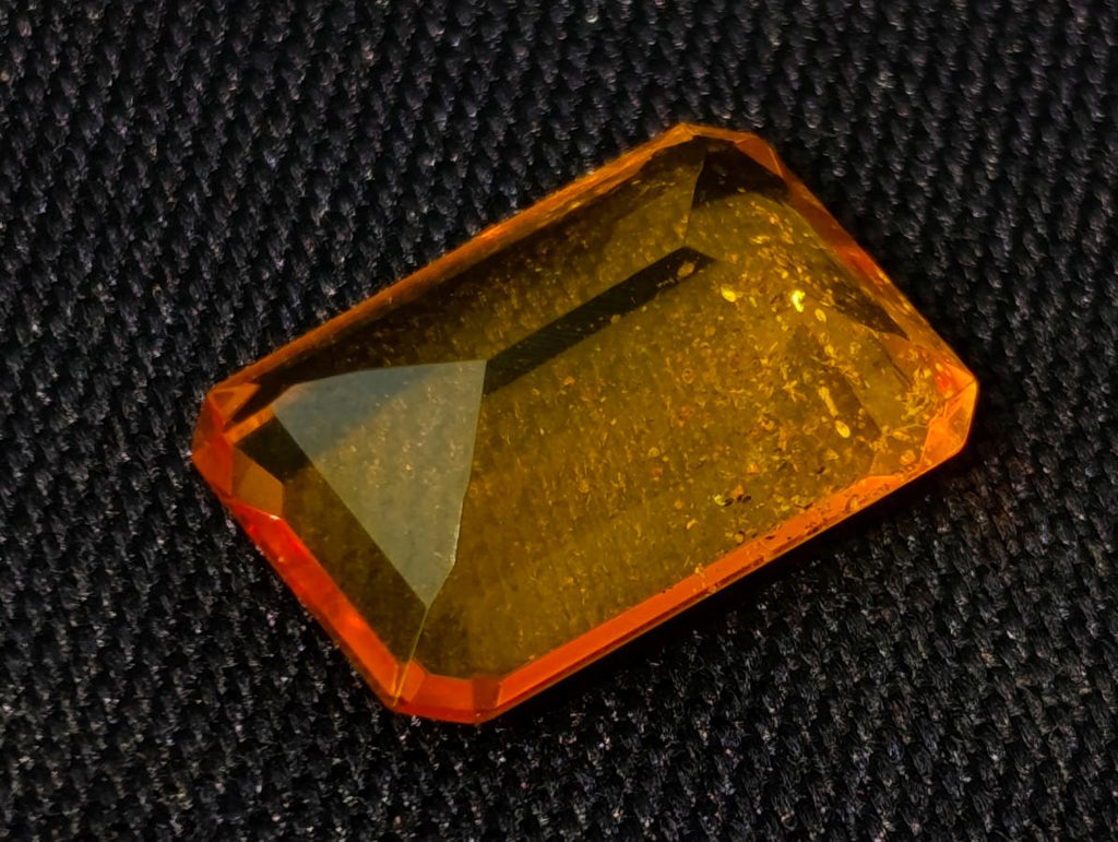 Polished Superb Clear Honey Orange Fossil Amber Faceted Stone x 1 From Poland
