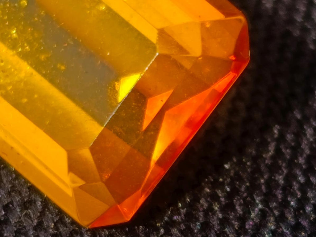 Polished Superb Clear Honey Orange Fossil Amber Faceted Stone x 1 From Poland