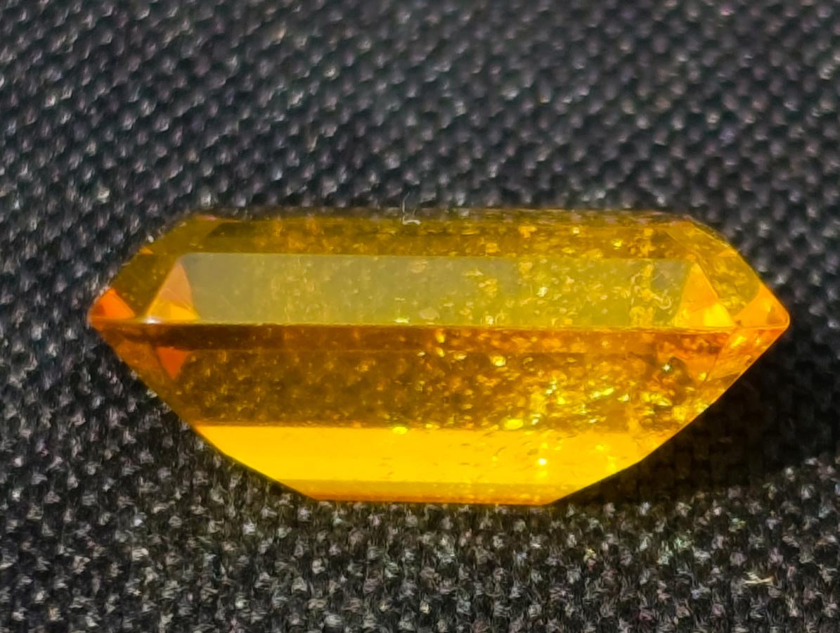 Polished Superb Clear Honey Orange Fossil Amber Faceted Stone x 1 From Poland