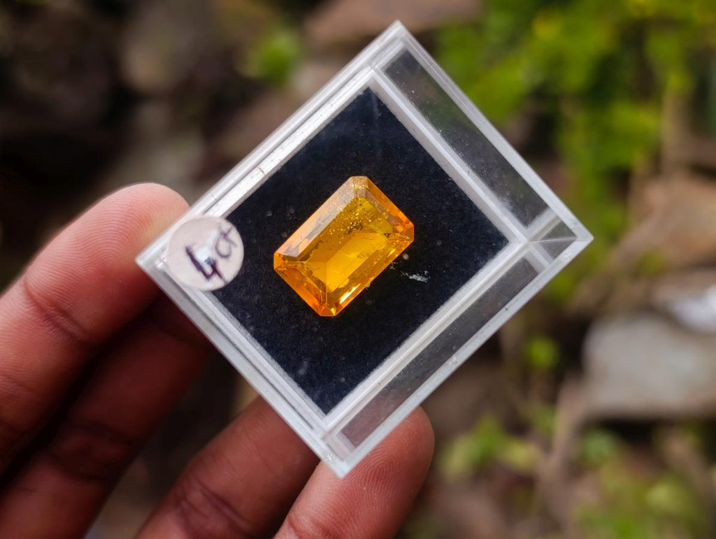 Polished Superb Clear Honey Orange Fossil Amber Faceted Stone x 1 From Poland