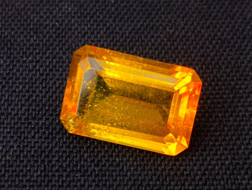 Polished Superb Clear Honey Orange Fossil Amber Faceted Stone x 1 From Poland