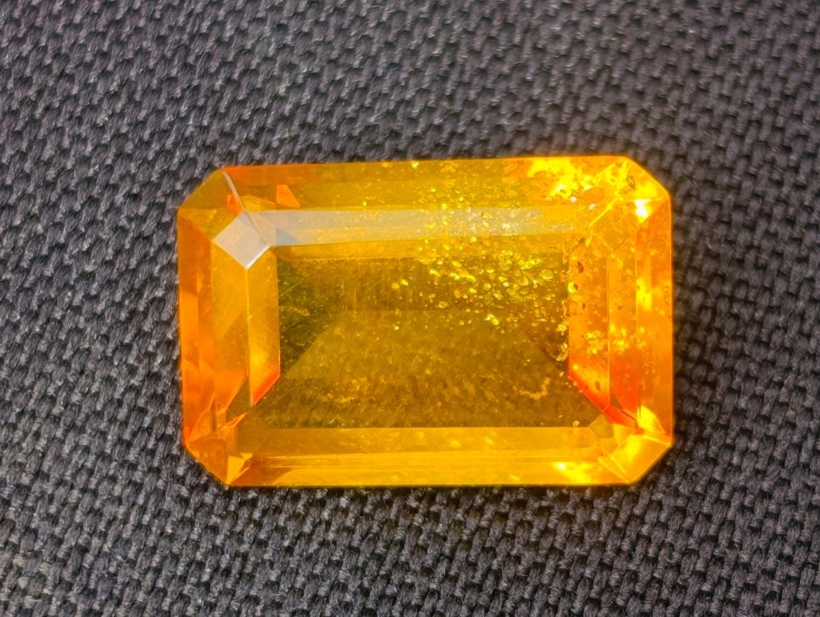 Polished Superb Clear Honey Orange Fossil Amber Faceted Stone x 1 From Poland