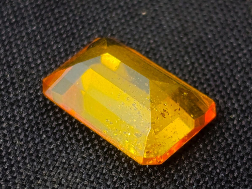 Polished Superb Clear Honey Orange Fossil Amber Faceted Stone x 1 From Poland