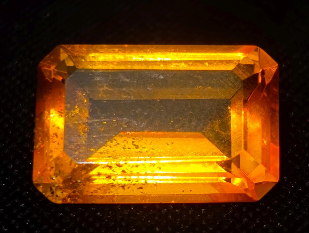 Polished Superb Clear Honey Orange Fossil Amber Faceted Stone x 1 From Poland