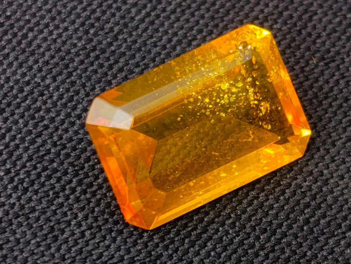 Polished Superb Clear Honey Orange Fossil Amber Faceted Stone x 1 From Poland
