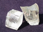 Natural 300 Carat Pair of Clear Triphane Rough Faceting Crystals x 1 From Afghanistan