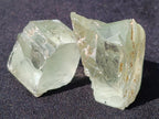 Natural 300 Carat Pair of Clear Triphane Rough Faceting Crystals x 1 From Afghanistan