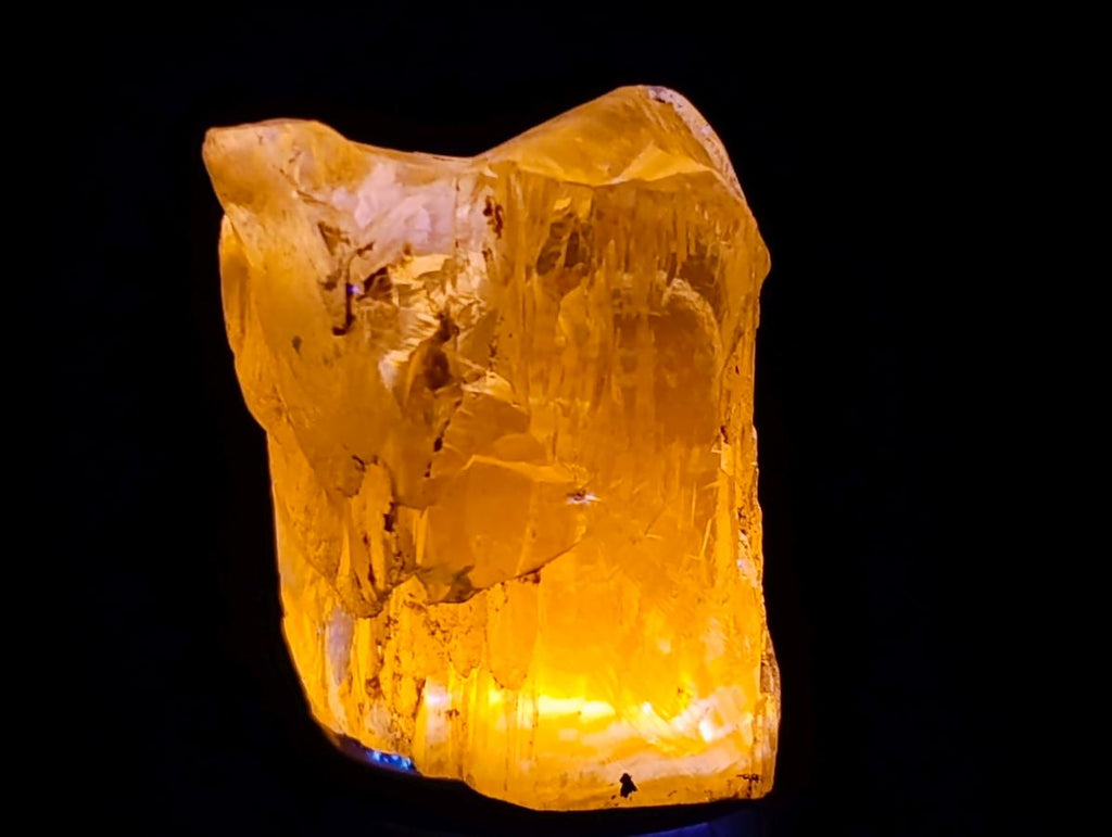 Natural 300 Carat Pair of Clear Triphane Rough Faceting Crystals x 1 From Afghanistan