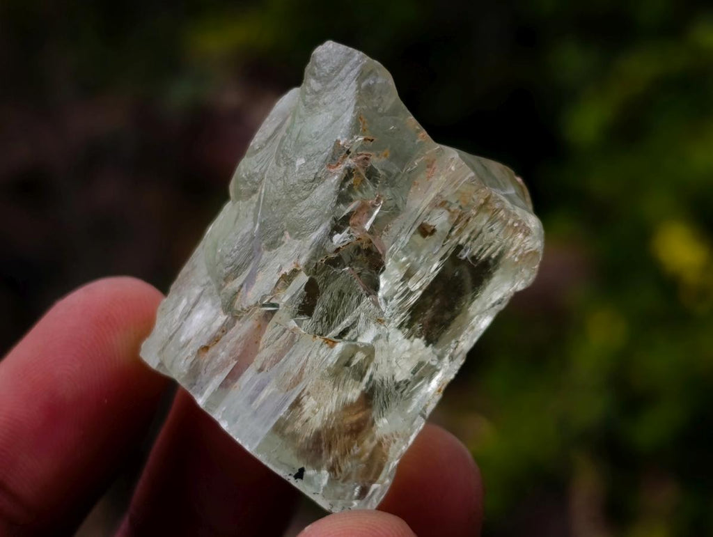 Natural 300 Carat Pair of Clear Triphane Rough Faceting Crystals x 1 From Afghanistan