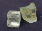 Natural 300 Carat Pair of Clear Triphane Rough Faceting Crystals x 1 From Afghanistan
