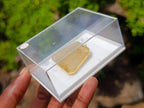 Hand Made Golden Rutilated Quartz in 9 ct Gold Pendant x 1 From Madagascar