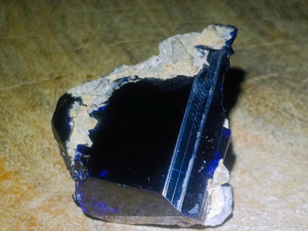 Natural Large Super Shiny Gemmy Tsumeb 4th Level Azurite Crystal x 1 From Tsumeb, Namibia