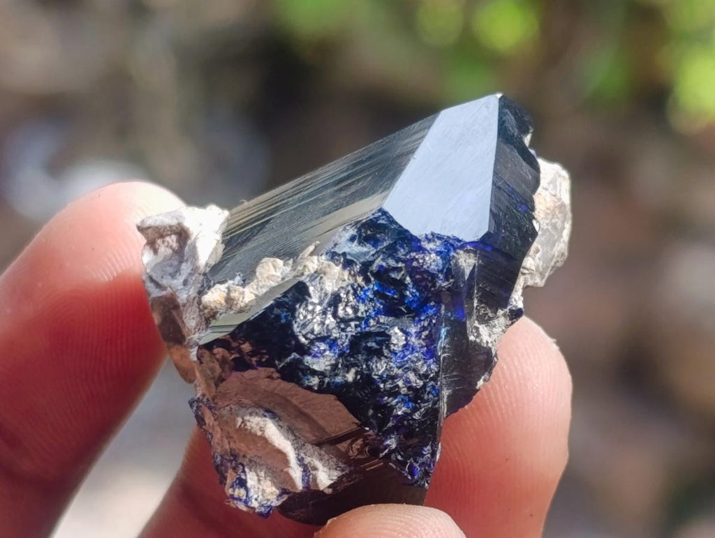 Natural Large Super Shiny Gemmy Tsumeb 4th Level Azurite Crystal x 1 From Tsumeb, Namibia