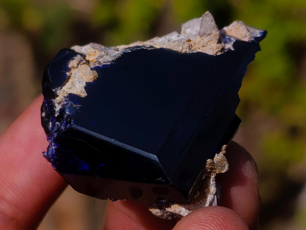 Natural Large Super Shiny Gemmy Tsumeb 4th Level Azurite Crystal x 1 From Tsumeb, Namibia