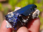 Natural Large Super Shiny Gemmy Tsumeb 4th Level Azurite Crystal x 1 From Tsumeb, Namibia