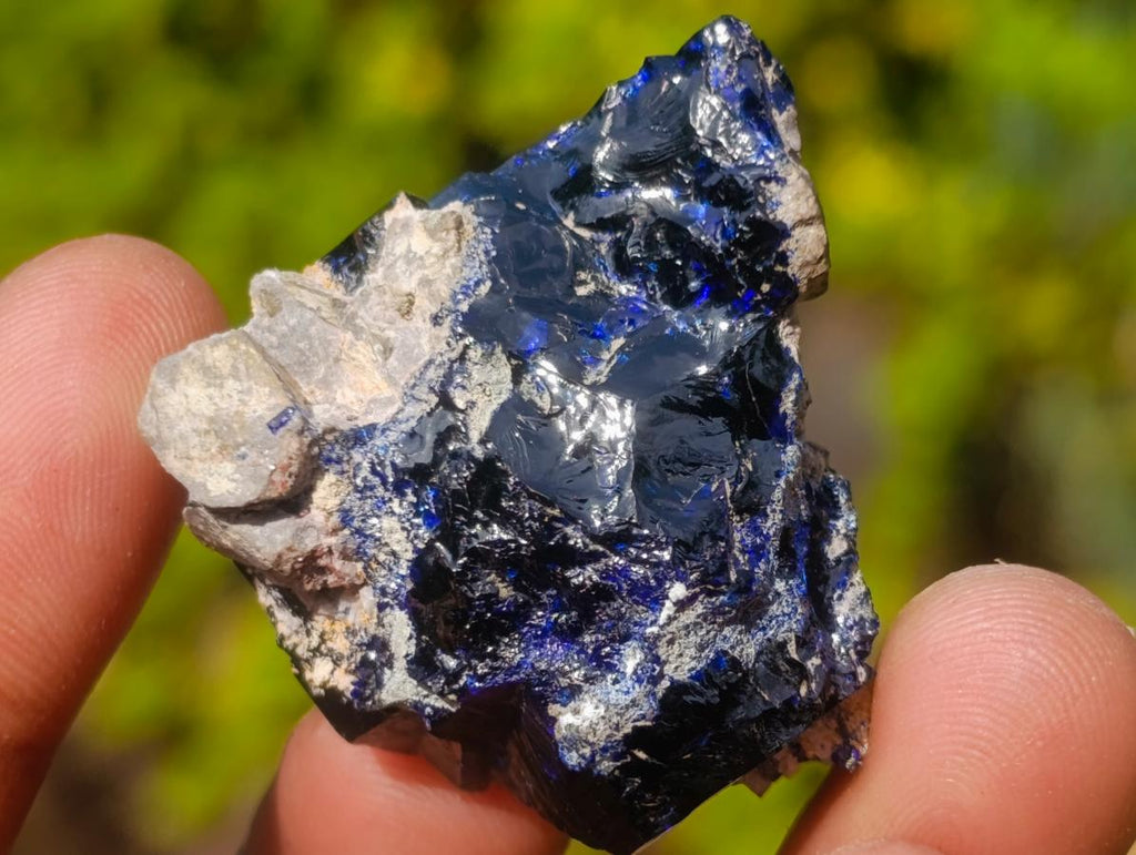 Natural Large Super Shiny Gemmy Tsumeb 4th Level Azurite Crystal x 1 From Tsumeb, Namibia