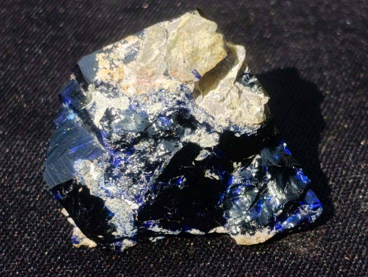 Natural Large Super Shiny Gemmy Tsumeb 4th Level Azurite Crystal x 1 From Tsumeb, Namibia
