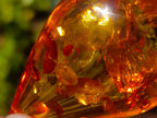 Hand Made Outstandingly Bright Fossil Amber Pendant on an 14 Carat Gold Bezel x 1 From Poland