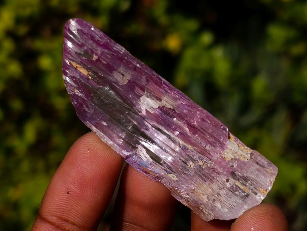 Natural Bright and Beautiful Pink Kunzite Gemmy Crystal x 1 From Afghanistan