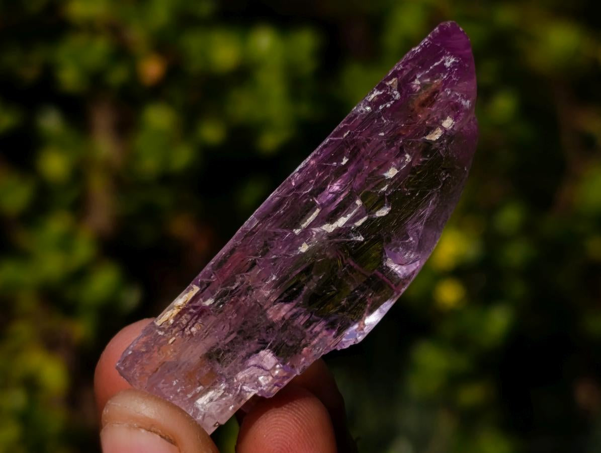Natural Bright and Beautiful Pink Kunzite Gemmy Crystal x 1 From Afghanistan