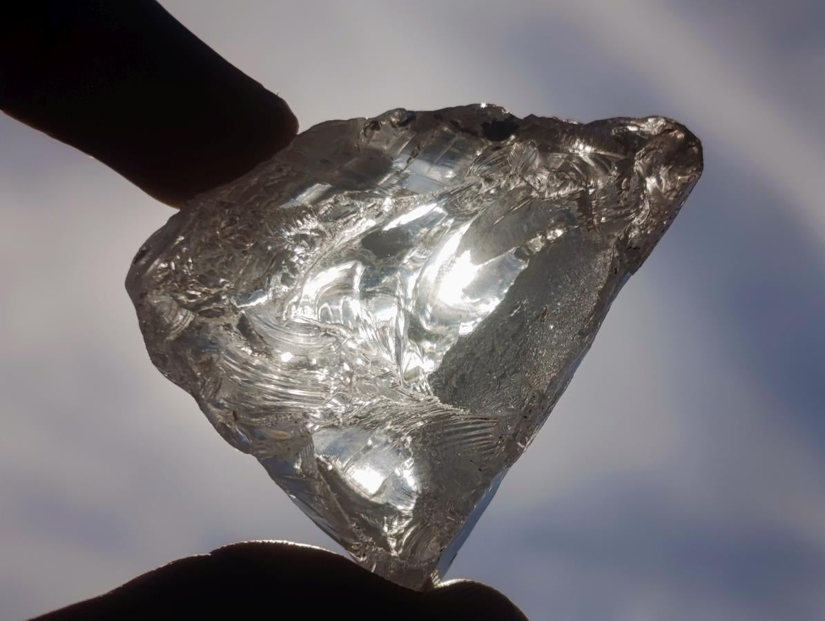 Natural Large Rough Clear Silver Topaz Cutting Material x 1 From Madagascar