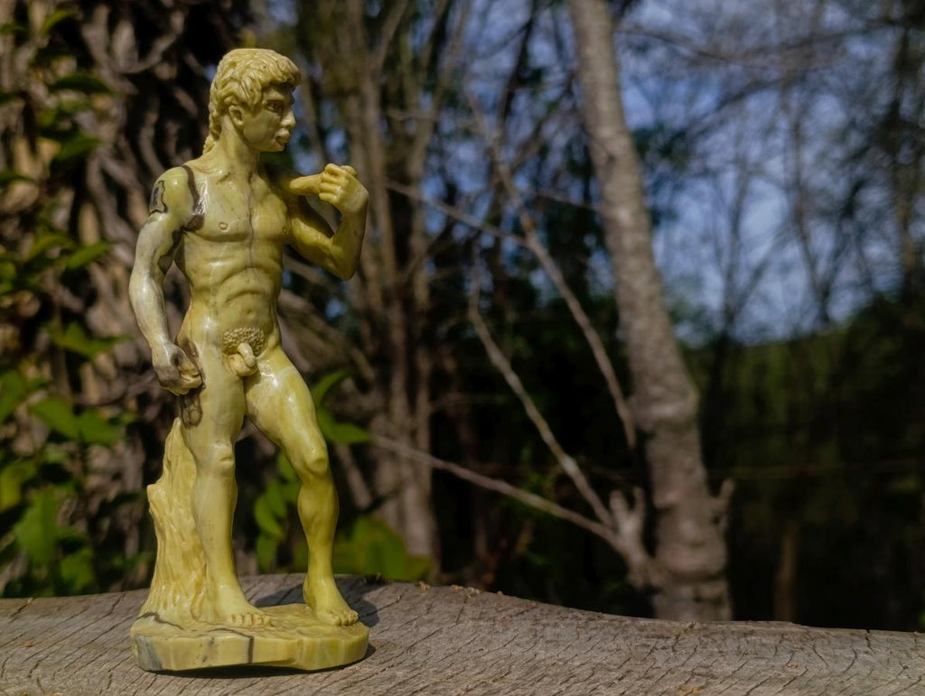 Hand Made African Butter Jade Replica of Michelangelo's David x 1 From Bronkhorstspruit, South Africa