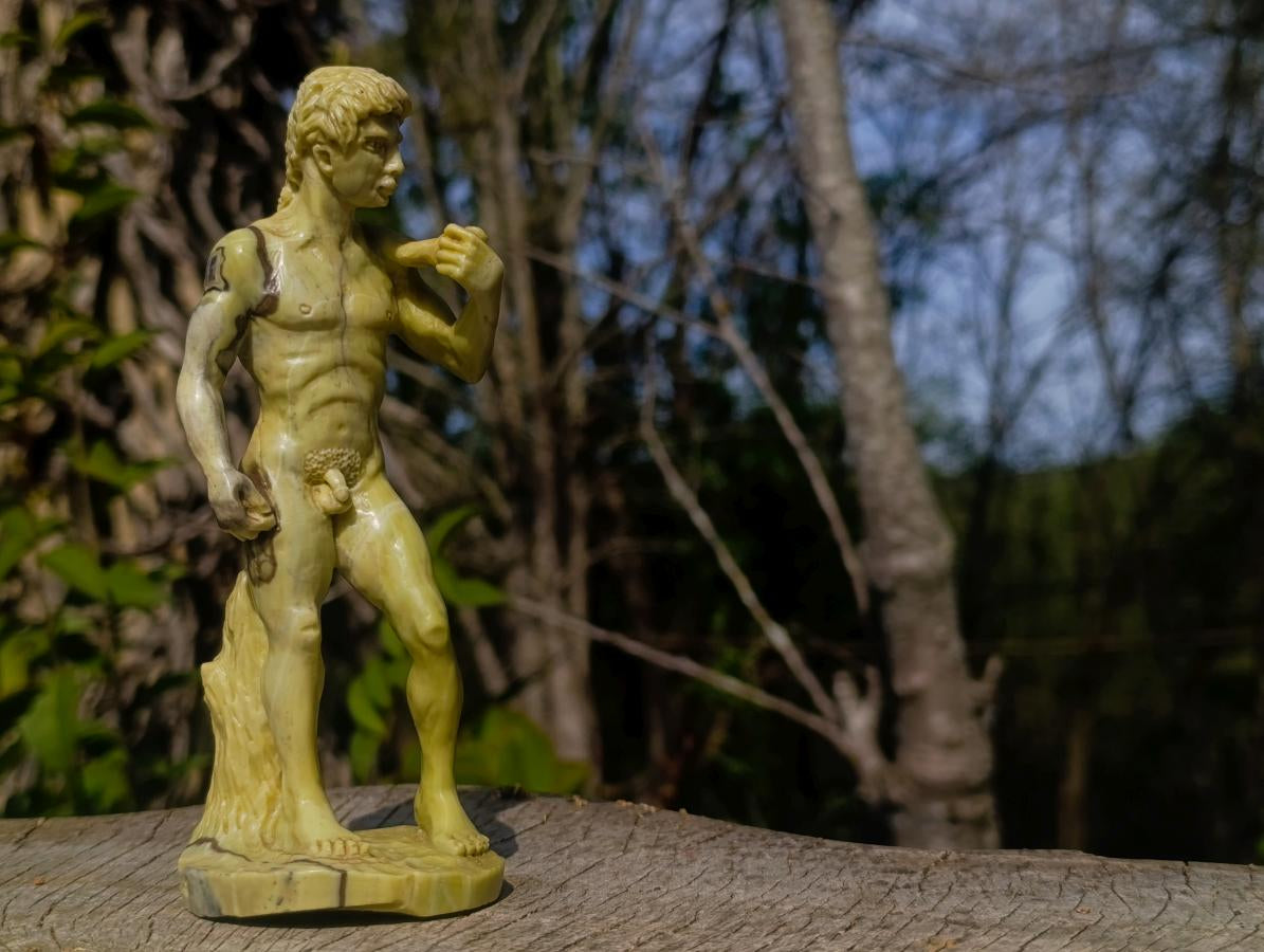 Hand Made African Butter Jade Replica of Michelangelo's David x 1 From Bronkhorstspruit, South Africa