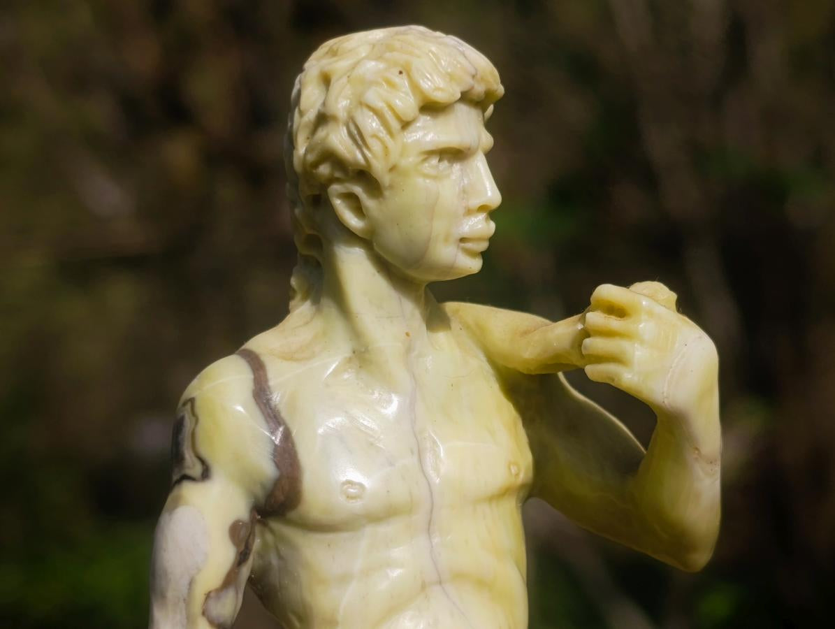 Hand Made African Butter Jade Replica of Michelangelo's David x 1 From Bronkhorstspruit, South Africa