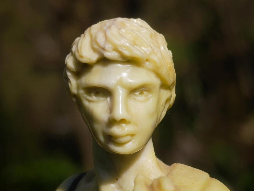 Hand Made African Butter Jade Replica of Michelangelo's David x 1 From Bronkhorstspruit, South Africa