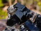 Natural Fluorescent Hyalite Crystalline Opal with Schorl Black Tourmaline Crystal Cluster x 1 From Erongo, Namibia