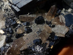 Natural Fluorescent Hyalite Crystalline Opal with Schorl Black Tourmaline Crystal Cluster x 1 From Erongo, Namibia