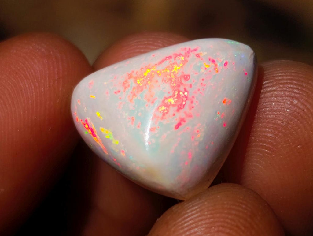 Polished Hydrophane White Opal Cabochon x 1 From Welo, Ethiopia