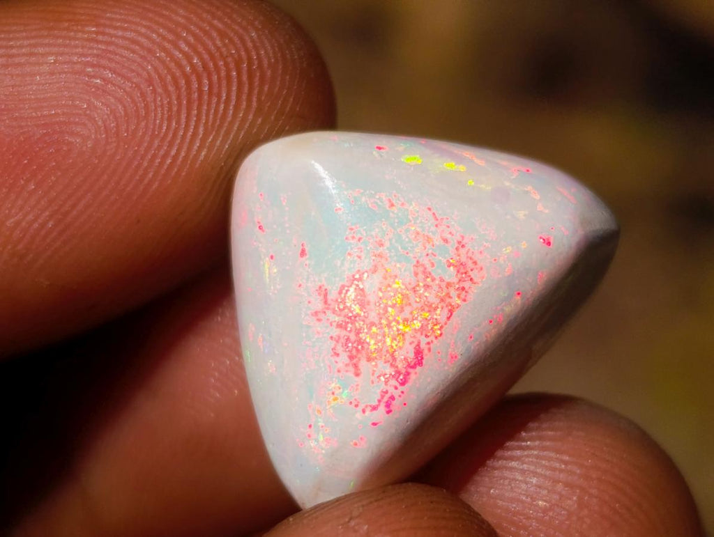 Polished Hydrophane White Opal Cabochon x 1 From Welo, Ethiopia
