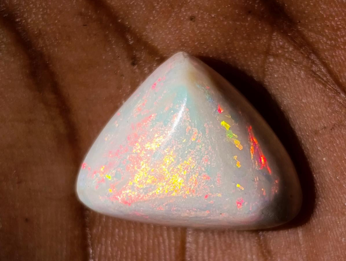 Polished Hydrophane White Opal Cabochon x 1 From Welo, Ethiopia
