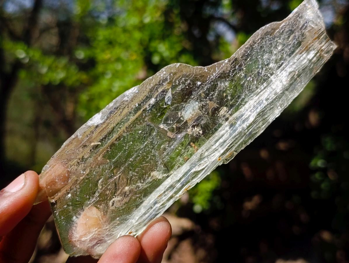 Natural Clear Yellow Green Hiddenite Spodumene Bladed Crystal x 1 From Afghanistan