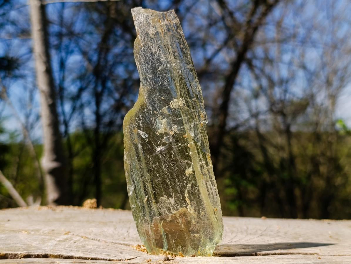 Natural Clear Yellow Green Hiddenite Spodumene Bladed Crystal x 1 From Afghanistan