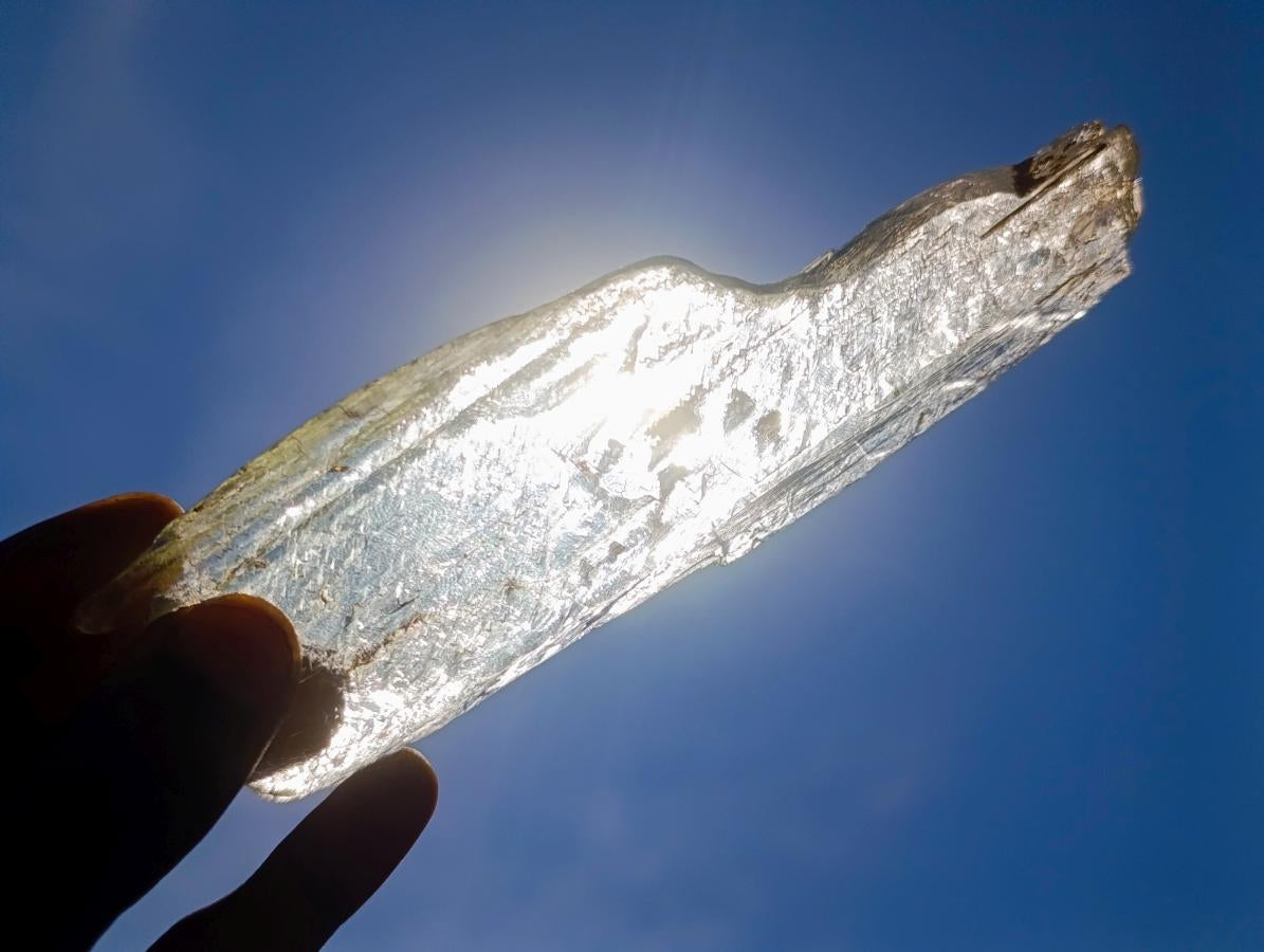 Natural Clear Yellow Green Hiddenite Spodumene Bladed Crystal x 1 From Afghanistan