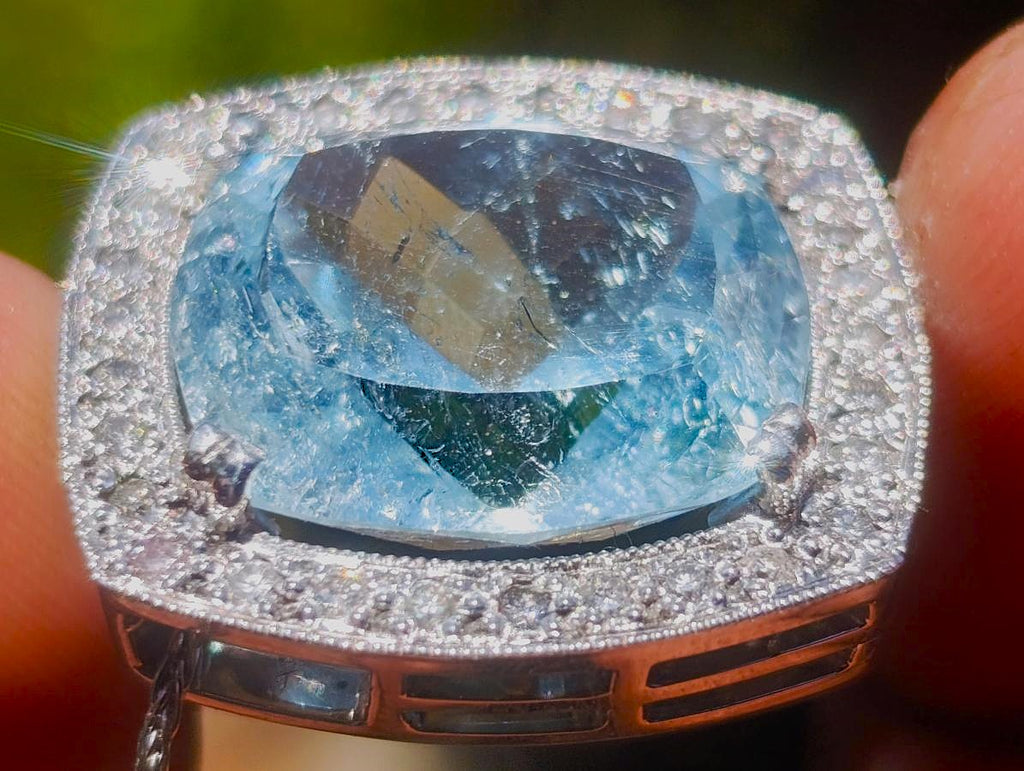 Hand Made Superb Swiss Blue Topaz Necklace x 1 From South Africa