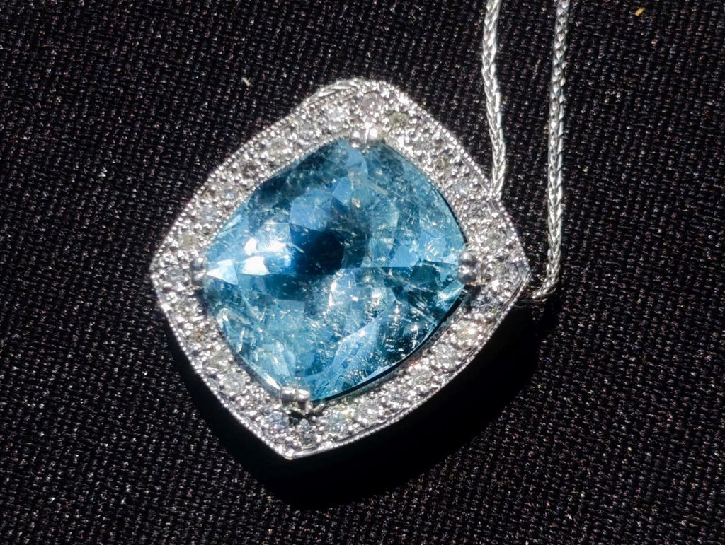 Hand Made Superb Swiss Blue Topaz Necklace x 1 From South Africa