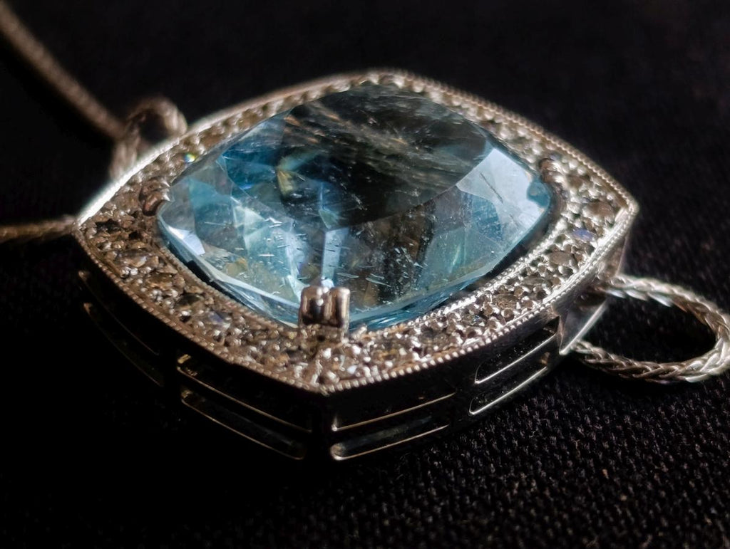 Hand Made Superb Swiss Blue Topaz Necklace x 1 From South Africa