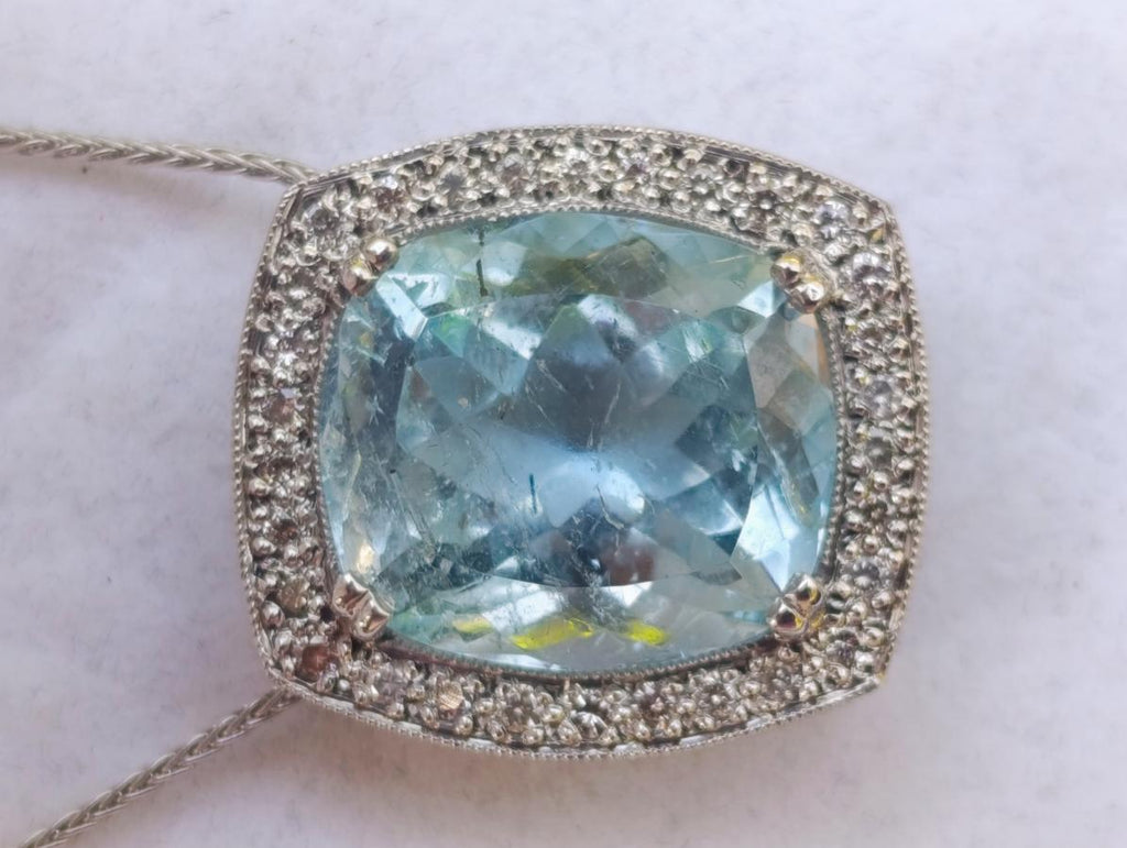 Hand Made Superb Swiss Blue Topaz Necklace x 1 From South Africa