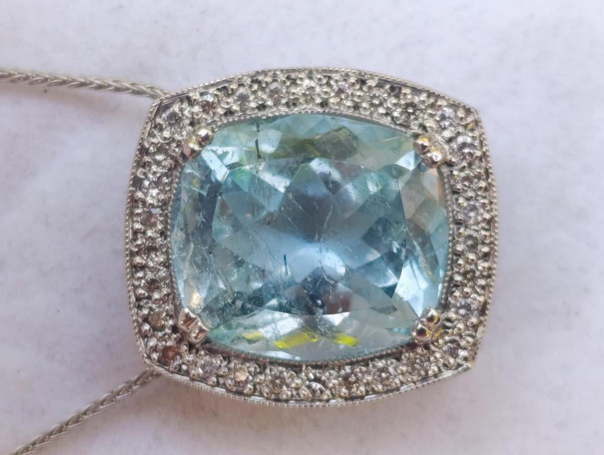 Hand Made Superb Swiss Blue Topaz Necklace x 1 From South Africa