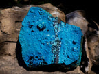Natural High Gloss Rare Silica Chrysocolla Cabinet Specimen x 1 From Kulukuluku, Congo