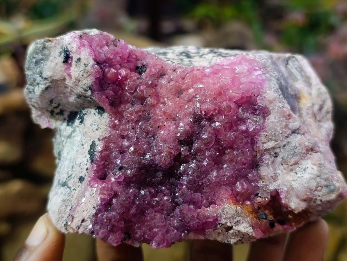 Natural Large Bright Pink Botryoidal Rhombohedral Spherocobaltite Specimen x 1 From Mashamba West Mine, Congo