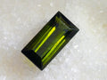 Polished Set of 3 Verdelite Green Tourmaline Baguette Cut Faceted Gemstones x 1 From Karibib, Namibia