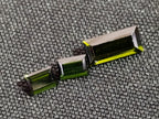 Polished Set of 3 Verdelite Green Tourmaline Baguette Cut Faceted Gemstones x 1 From Karibib, Namibia
