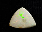 Polished Ethiopian White Trillion Cut Precious White Opal Cabochon x 1 From Welo, Ethiopia