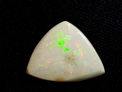 Polished Ethiopian White Trillion Cut Precious White Opal Cabochon x 1 From Welo, Ethiopia