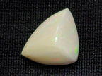 Polished Ethiopian White Trillion Cut Precious White Opal Cabochon x 1 From Welo, Ethiopia