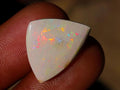 Polished Ethiopian White Trillion Cut Precious White Opal Cabochon x 1 From Welo, Ethiopia